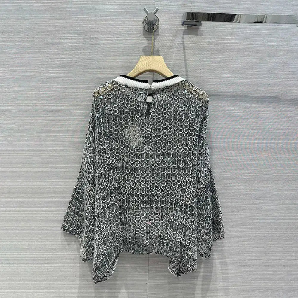 Hollow Sequins Sweater | same ANTHEM.