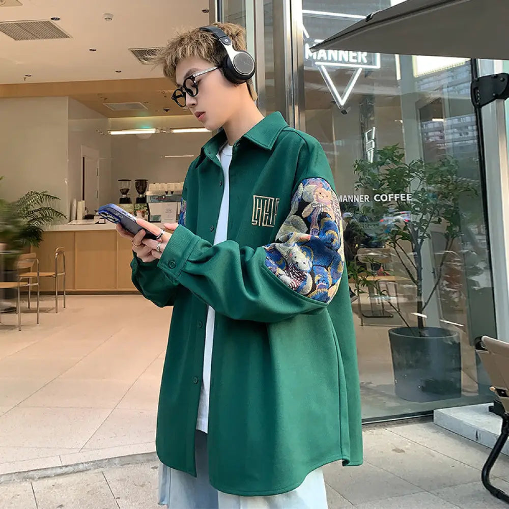 Hong Kong Style Spring Jacket – Urban Layers | same ANTHEM. - Green / 5XL