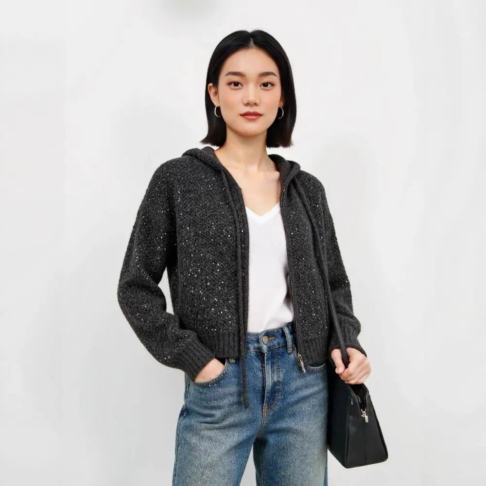 Hooded Wool-Blend Cardigan | same ANTHEM.