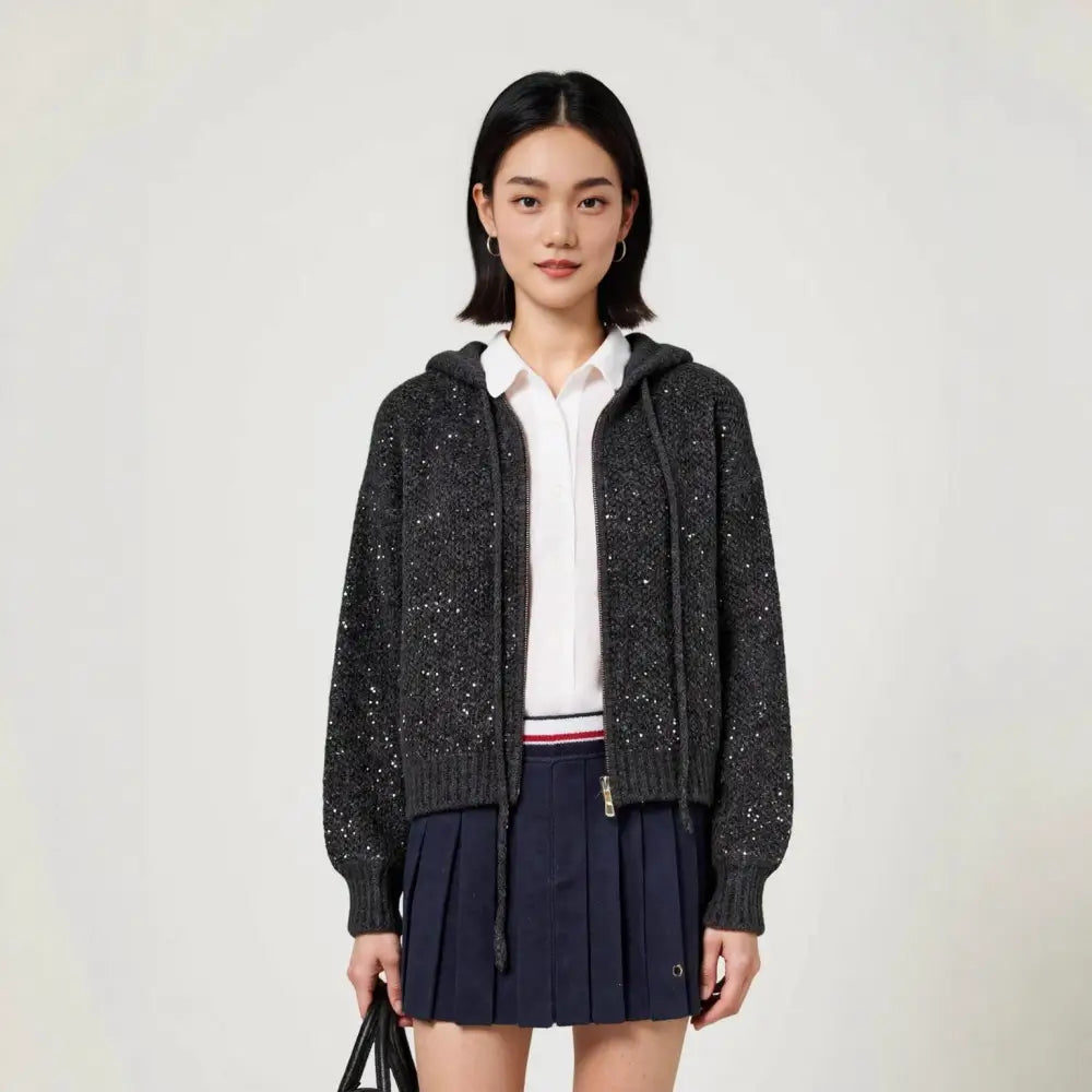 Hooded Wool-Blend Cardigan | same ANTHEM.