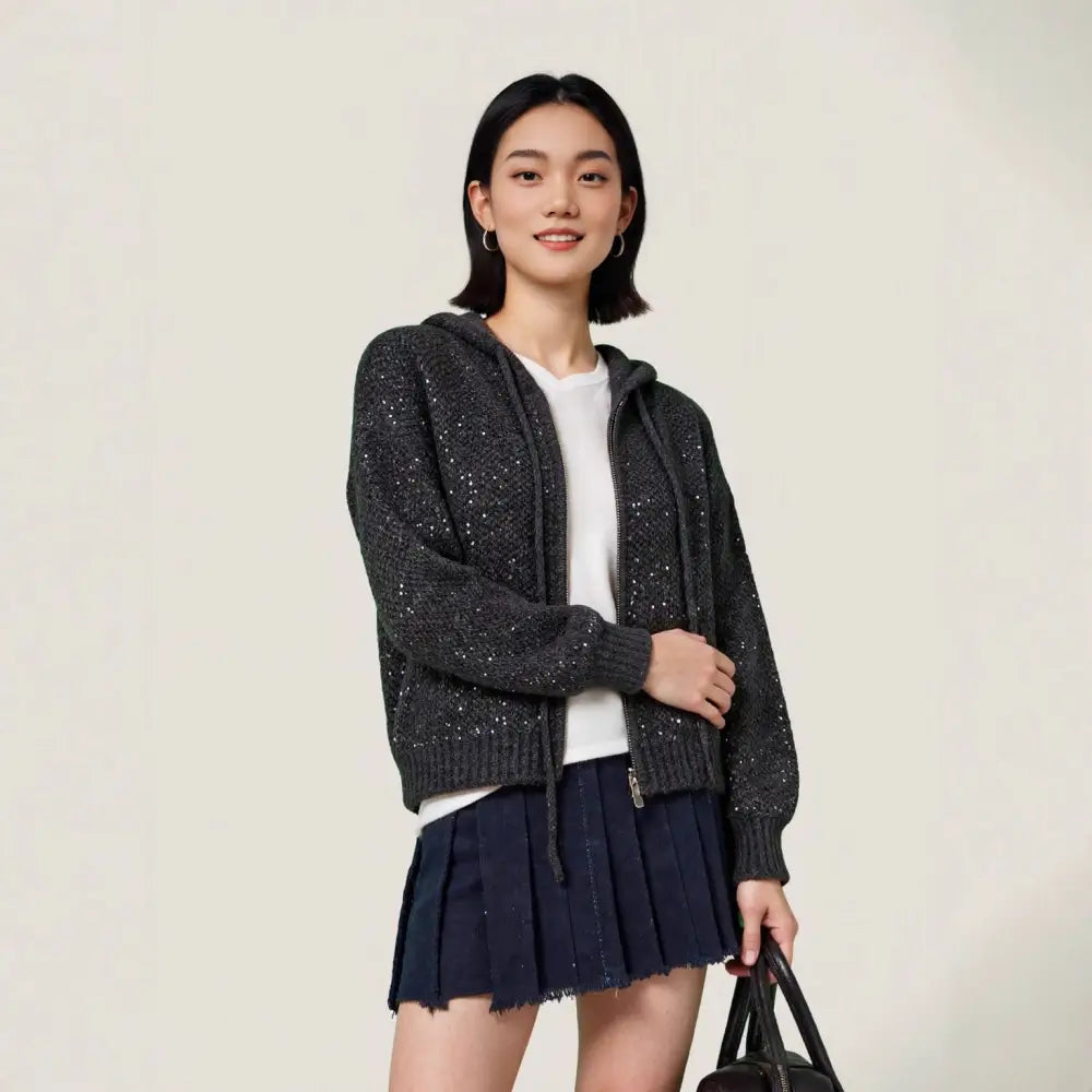 Hooded Wool-Blend Cardigan | same ANTHEM.
