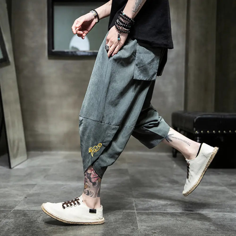 Ice Silk Harem Pants – Chill Streetwear for Lovers & Soulmates | same ANTHEM - Pants