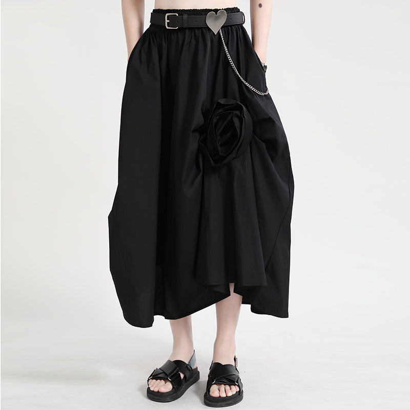 Irregular Flower Half Skirt | Japanese Style Romantic Chic | same ANTHEM