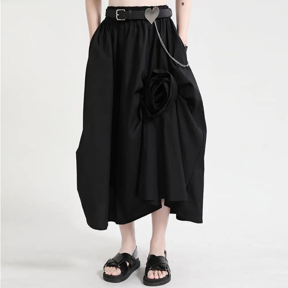 Irregular Flower Half Skirt | Japanese Style Romantic Chic | same ANTHEM