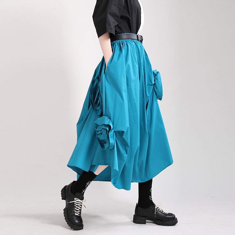 Irregular Flower Half Skirt | Japanese Style Romantic Chic | same ANTHEM
