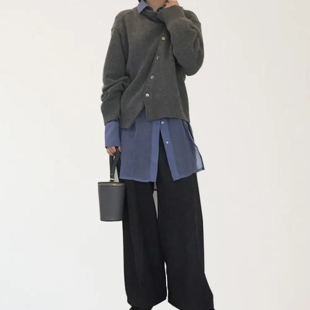 Irregular Lazy Style Sweater Cardigan – dreamy soulmate streetwear | same ANTHEM.
