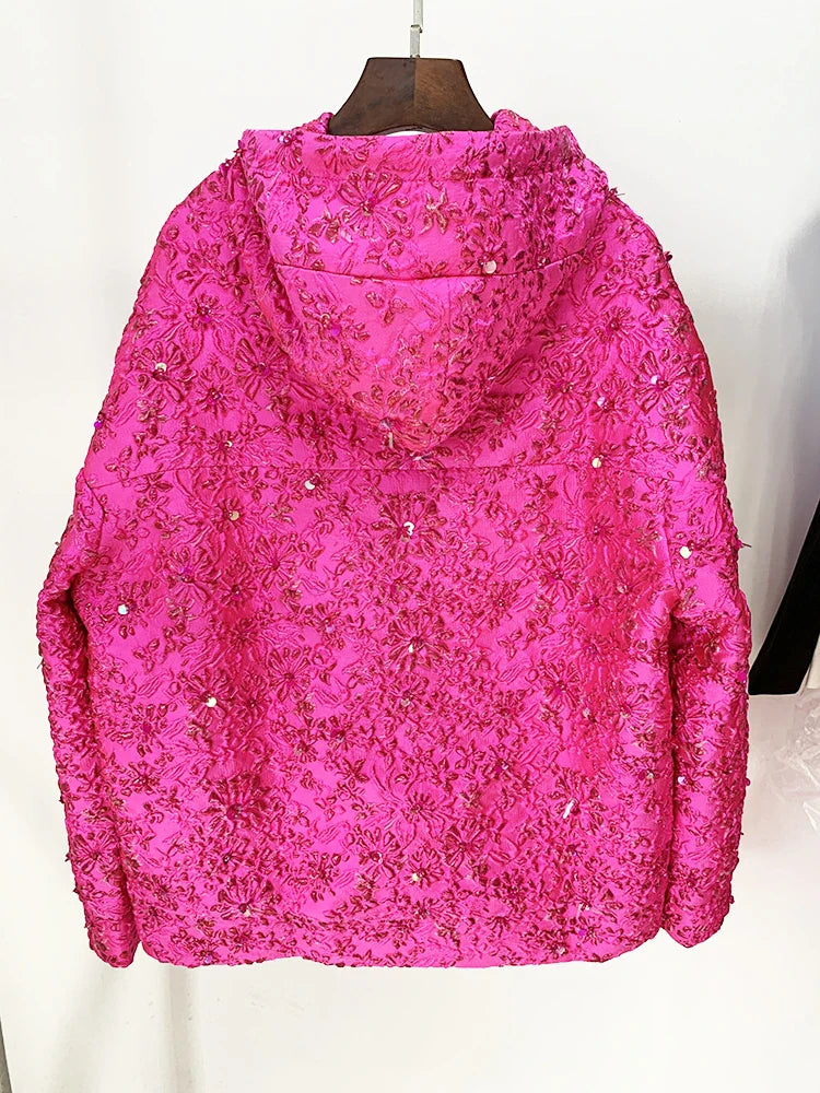 Jacquard Beaded Hoodie for Women – Dreamy Soulmate Streetwear | same ANTHEM