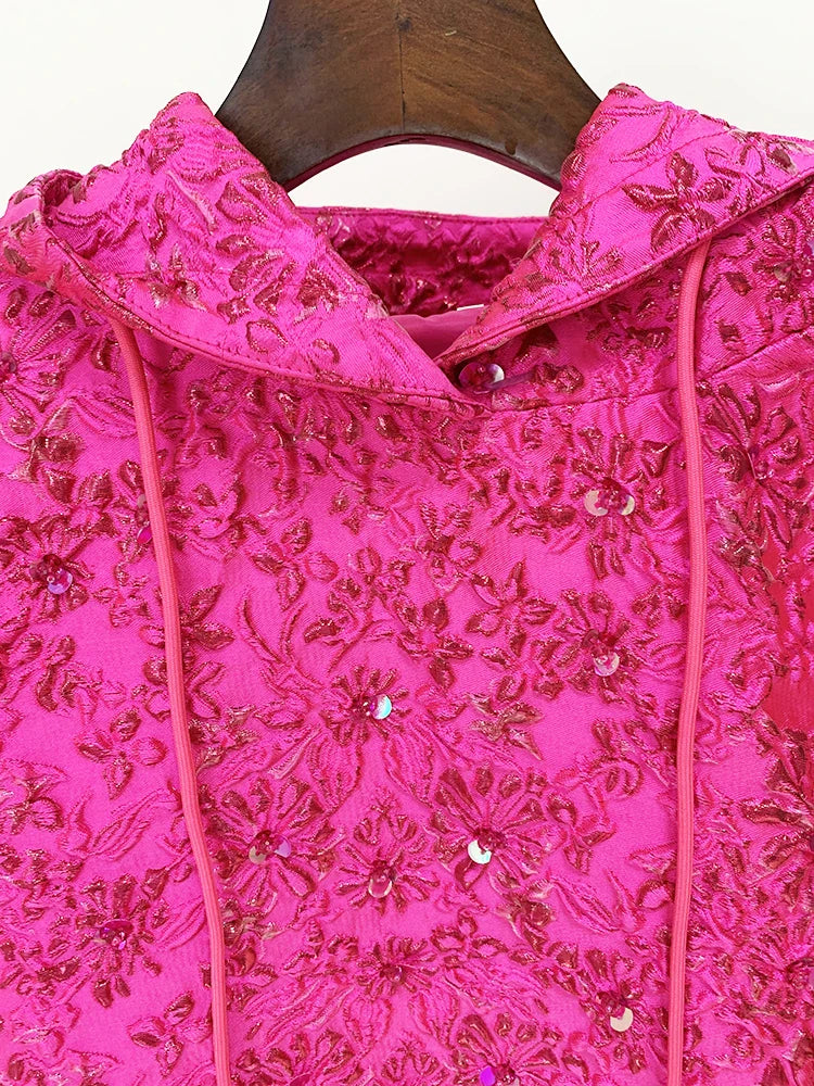 Jacquard Beaded Hoodie for Women – Dreamy Soulmate Streetwear | same ANTHEM