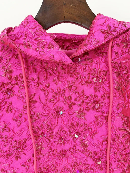 Jacquard Beaded Hoodie for Women – Dreamy Soulmate Streetwear | same ANTHEM