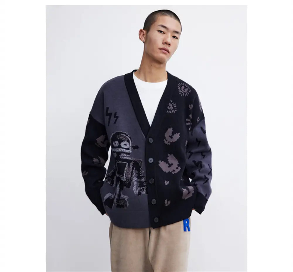 Jacquard Knit Jacket | same ANTHEM. - cardigan