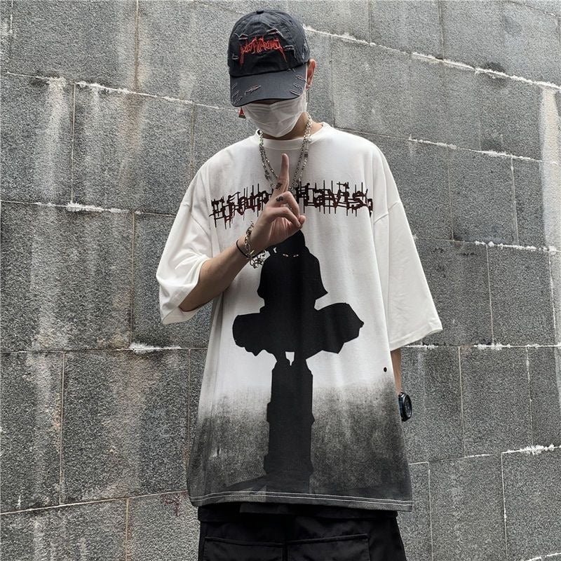 Japanese Anime Print Loose T-Shirt – Street Style | same ANTHEM