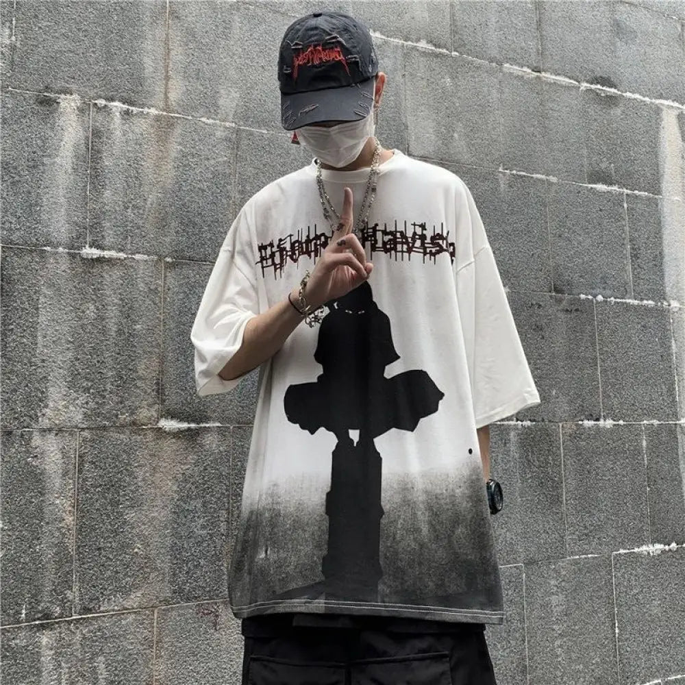 Japanese Anime Print Loose T-Shirt – Street Style | same ANTHEM
