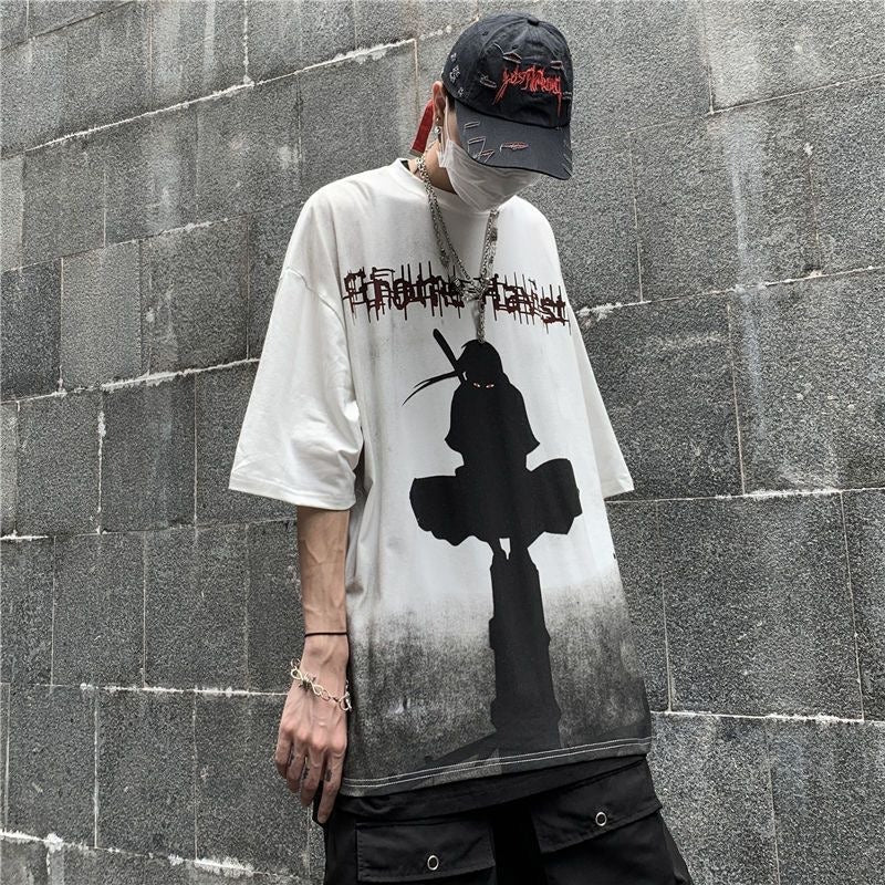Japanese Anime Print Loose T-Shirt – Street Style | same ANTHEM