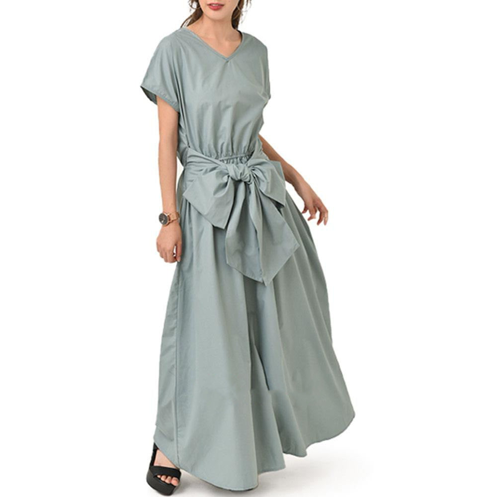 Japanese Back Bow Long Dress – Artistic & Elegant | same ANTHEM
