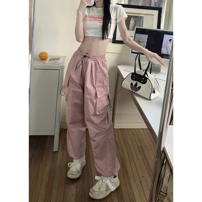 Japanese Baggy Pocket Pants – Loose Street Style for Men | same ANTHEM - Pink / S