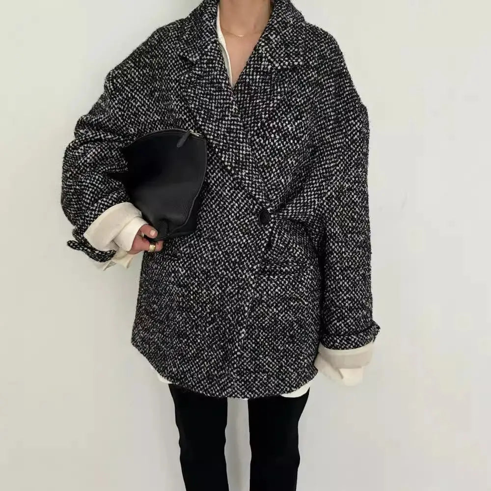 Japanese Floral Lapel Coat for Women | Cozy Autumn & Winter Fashion | same ANTHEM.