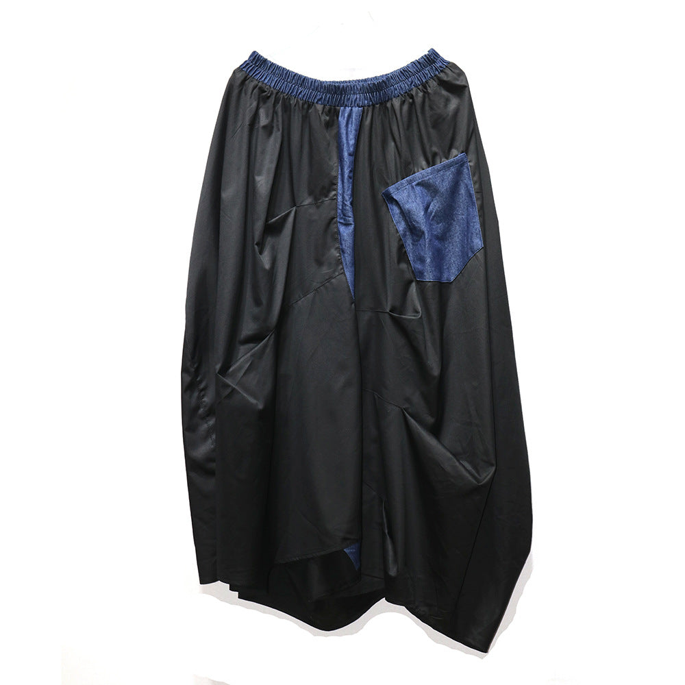 Japanese High Waisted Loose Irregular Skirt | Casual Romantic Chic | same ANTHEM - Black / One size