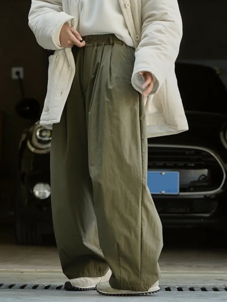 Japanese Retro Wide-Leg High Waist Warm Pants – Soulmate Streetwear | same ANTHEM.