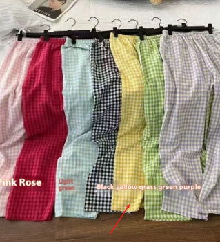 Japanese Style Plaid Wide-leg Pants – Casual Chic Everyday | same ANTHEM - Pants