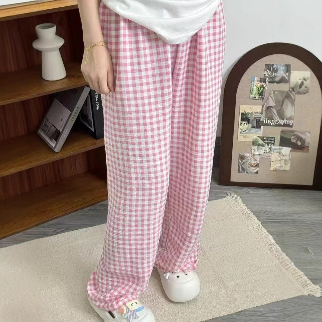 Japanese Style Plaid Wide-leg Pants – Casual Chic Everyday | same ANTHEM - Pants