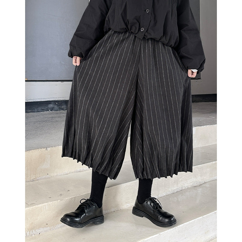 Japanese Style Velvet Lantern Pants – Casual Chic Streetwear for Soulmates | Same ANTHEM - dark gray / one size