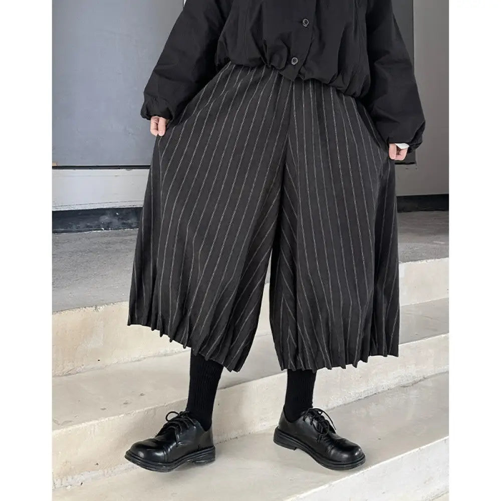 Japanese Style Velvet Lantern Pants – Casual Chic Streetwear for Soulmates | Same ANTHEM - dark gray / one size