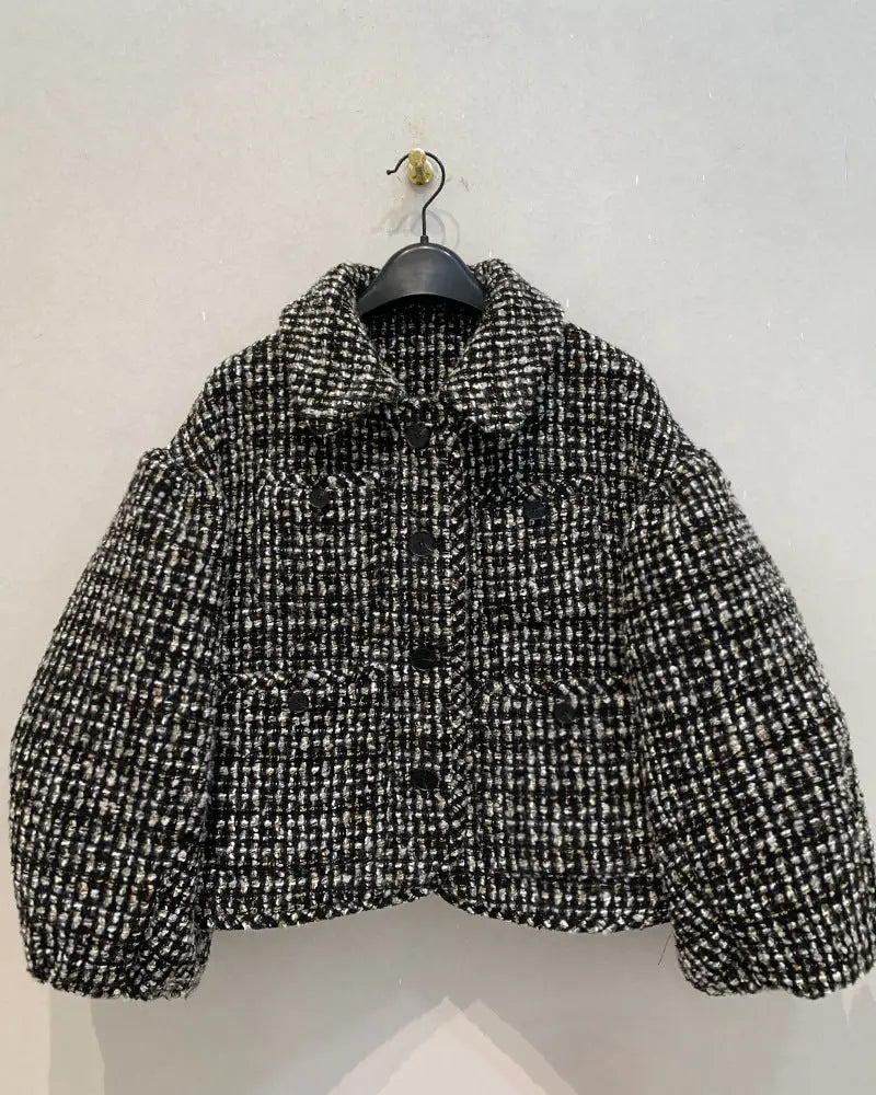 Japanese Vintage Wool Coat | Coarse Flower Style | soulmate wear | same ANTHEM - Black / S
