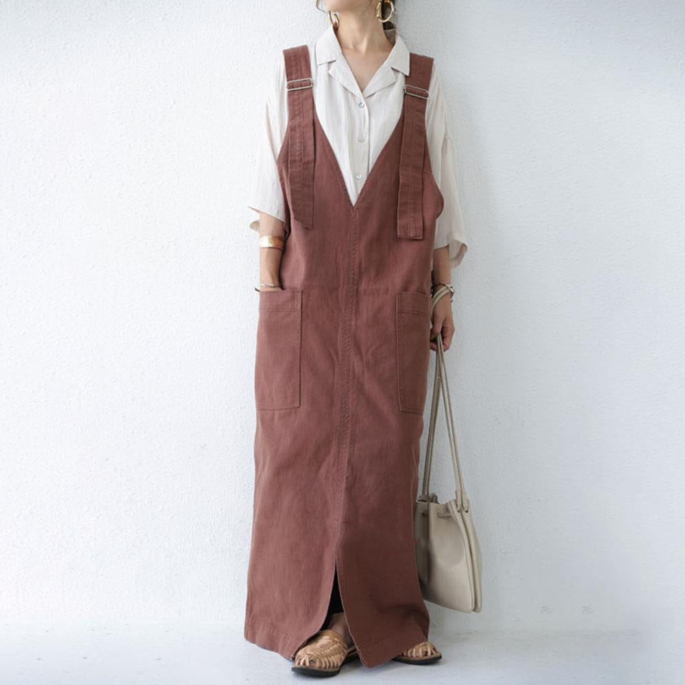 Japanese Wide-Leg Suspender Skirt | same ANTHEM