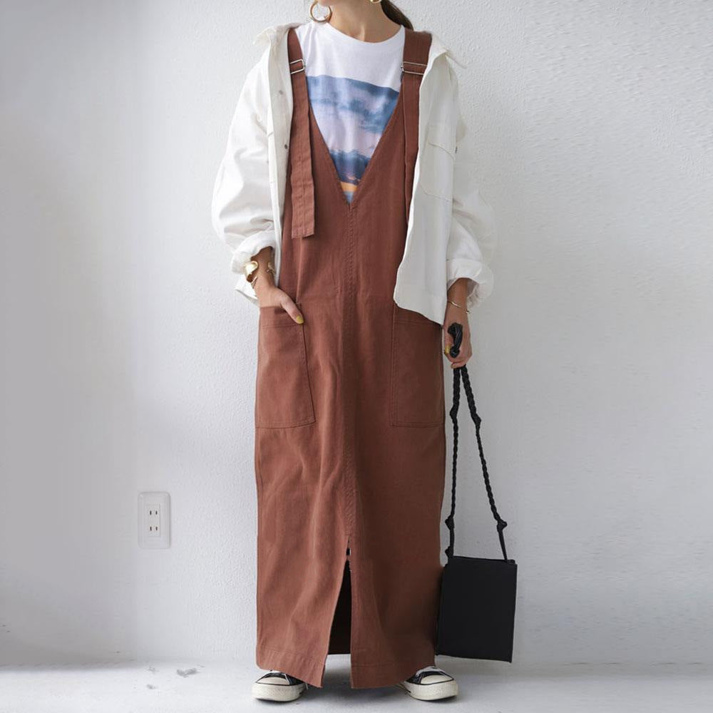 Japanese Wide-Leg Suspender Skirt | same ANTHEM