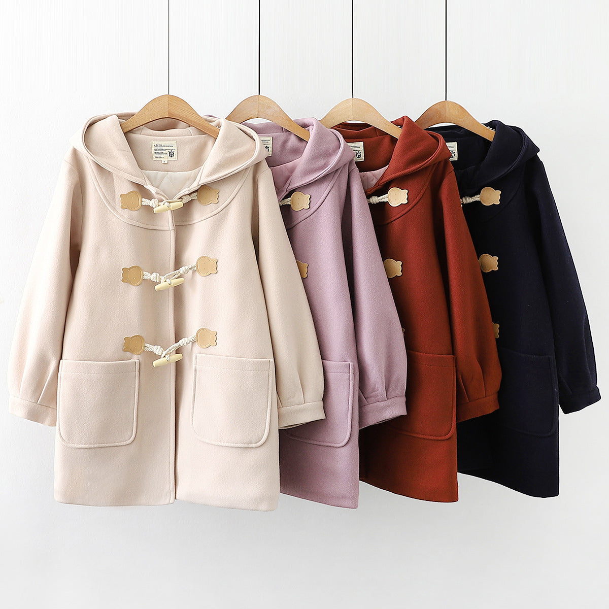 Japanese Woolen Coat with Cowhorn Buttons – For Lovers & Soulmates | same ANTHEM