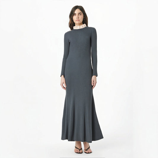 Knitted Doll Collar Dress – same ANTHEM