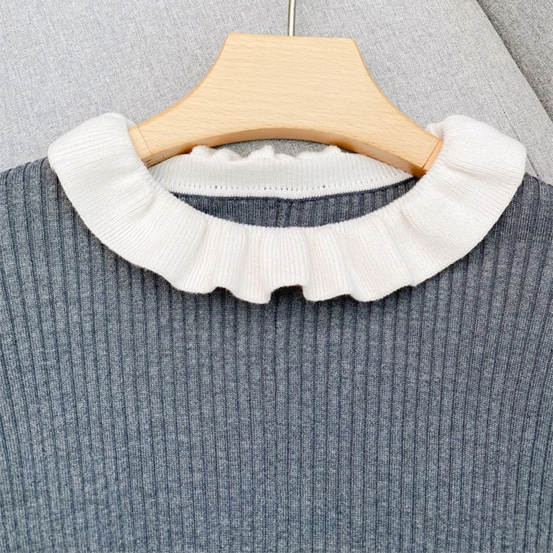 Knitted Doll Collar Dress – same ANTHEM