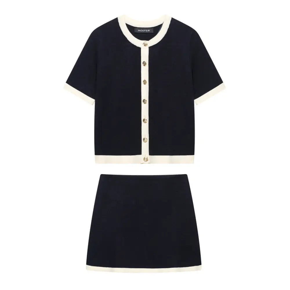 Knitted French Mini Suit Set – same ANTHEM