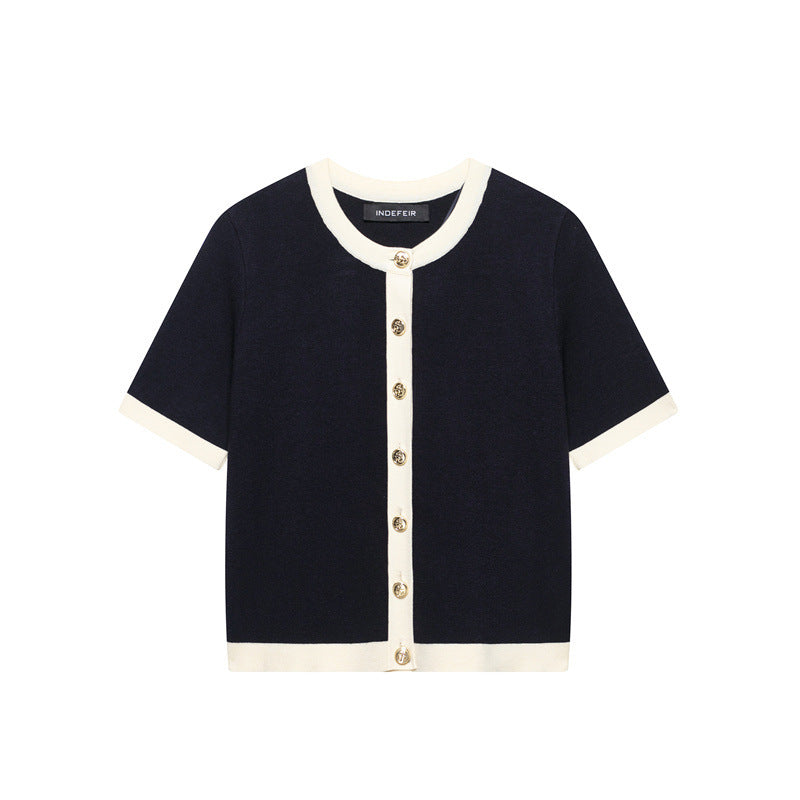 Knitted French Mini Suit Set – same ANTHEM - black set / S