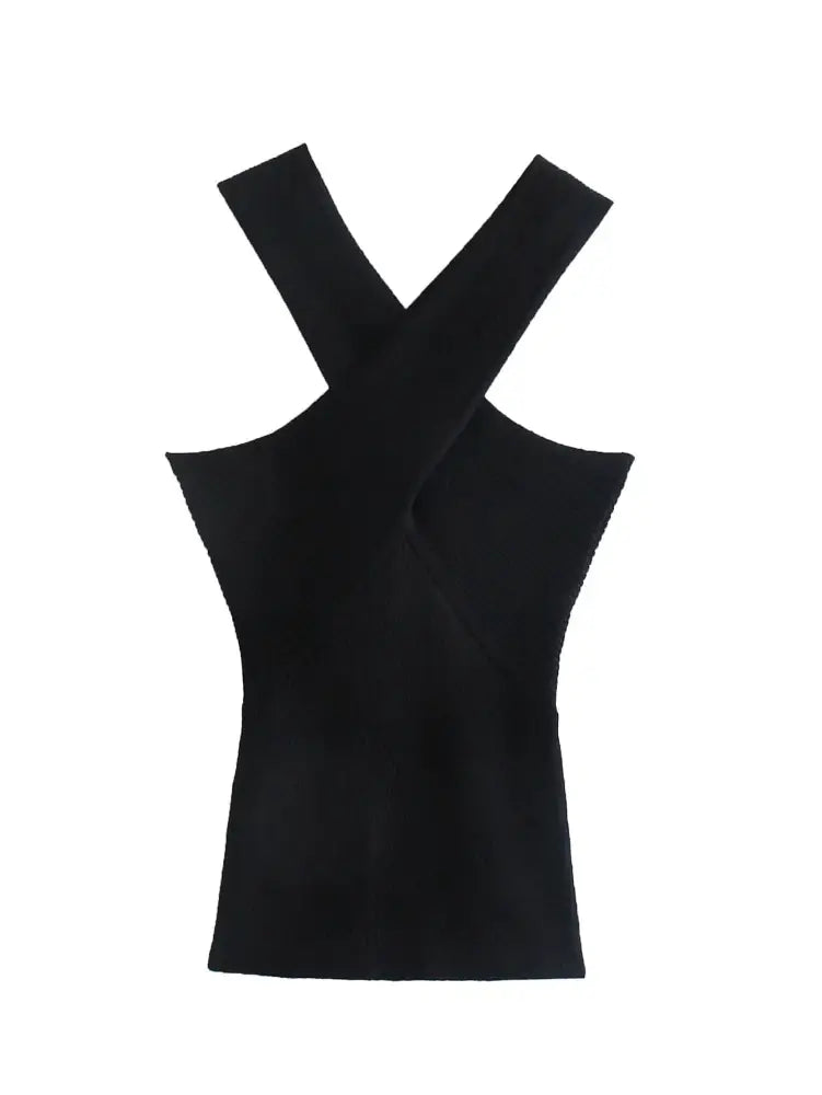 Knitted Strapless Crop Top | Slim Fit Camisole Women’s Streetwear | same ANTHEM. - Black / S