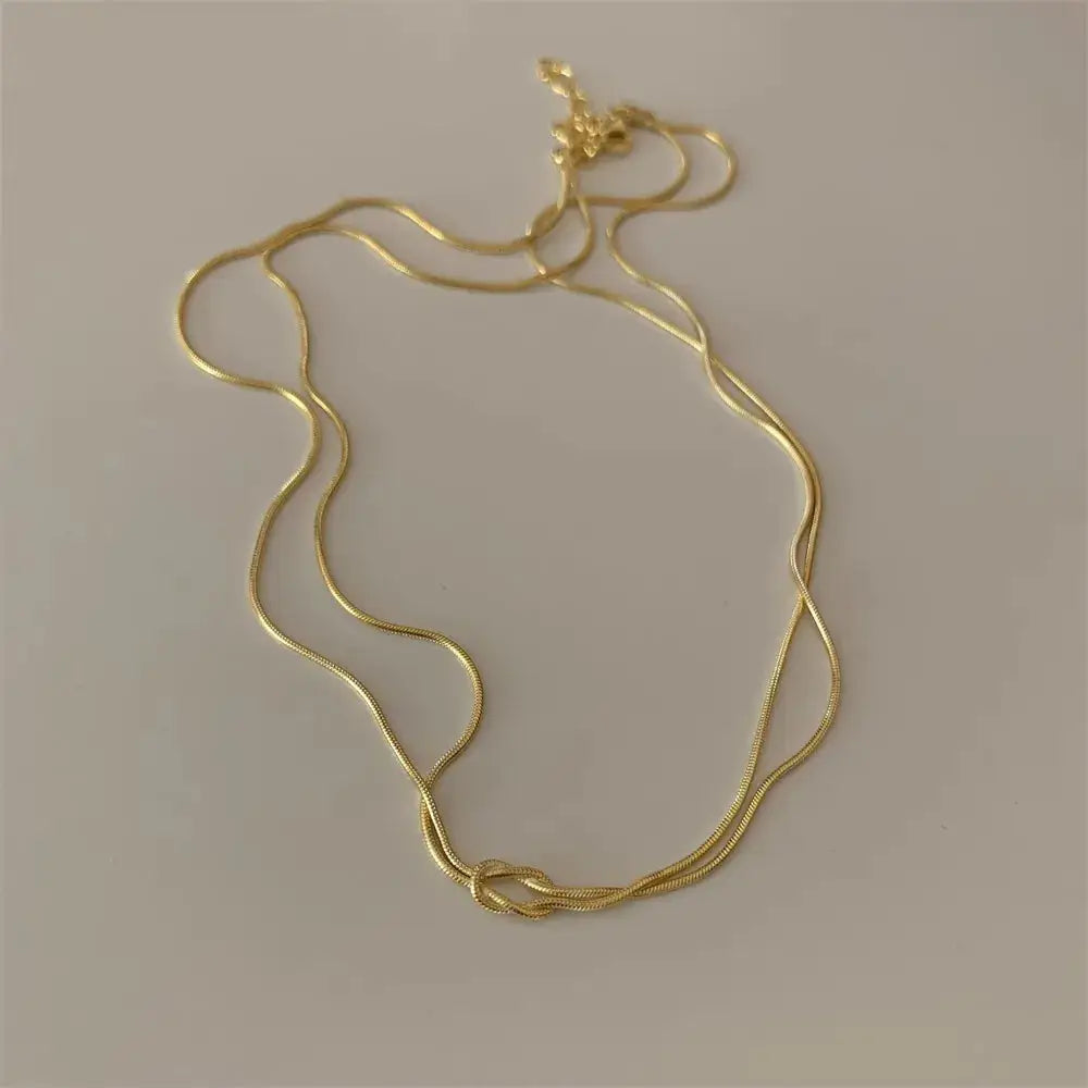 Knotted Titanium Steel Necklace – Minimalist Streetwear Jewelry | same ANTHEM.