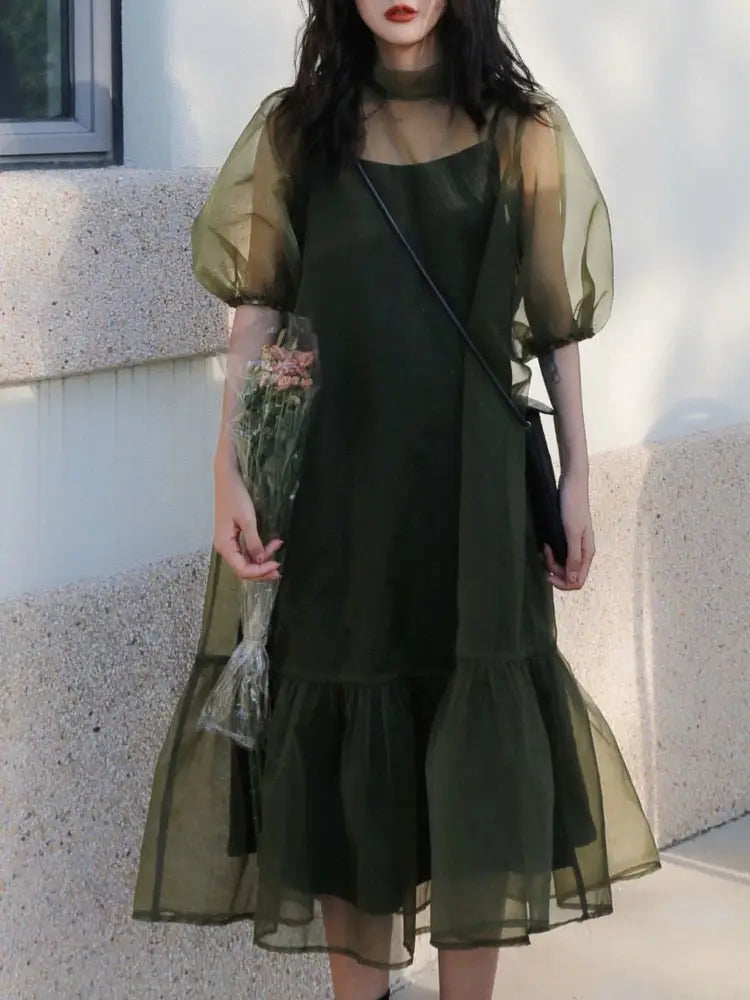 Korean 2-Piece Midi Dress Set | same ANTHEM.