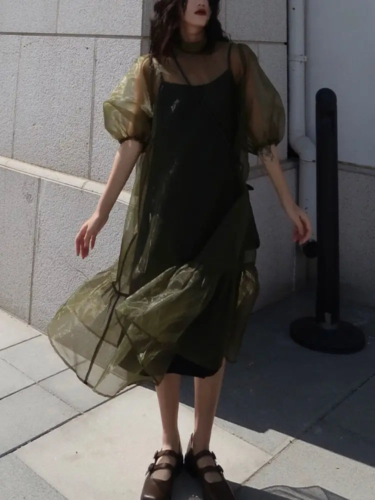 Korean 2-Piece Midi Dress Set | same ANTHEM.