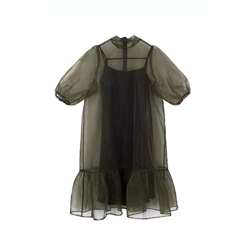Korean 2-Piece Midi Dress Set | same ANTHEM. - As picture / S