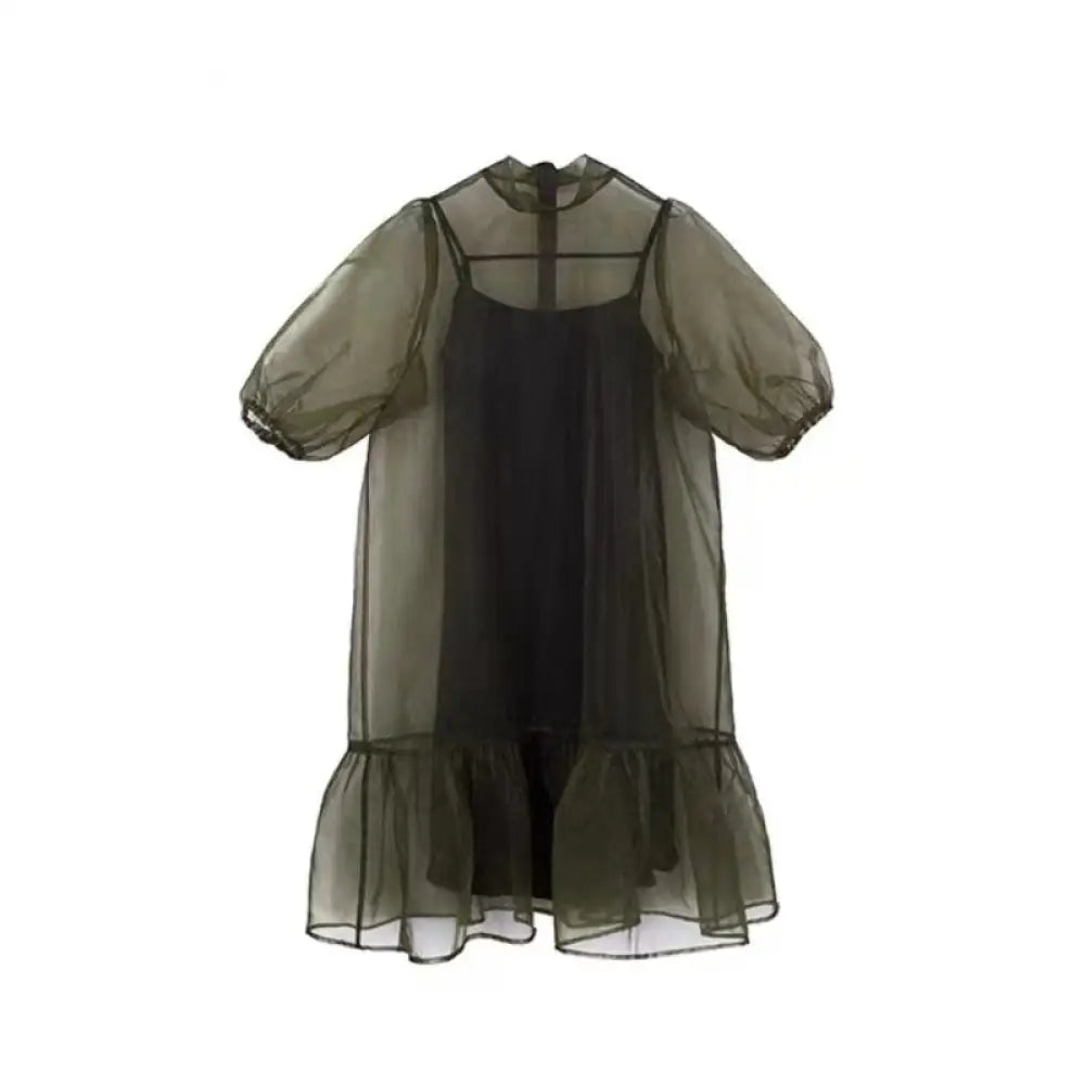 Korean 2-Piece Midi Dress Set | same ANTHEM. - As picture / S