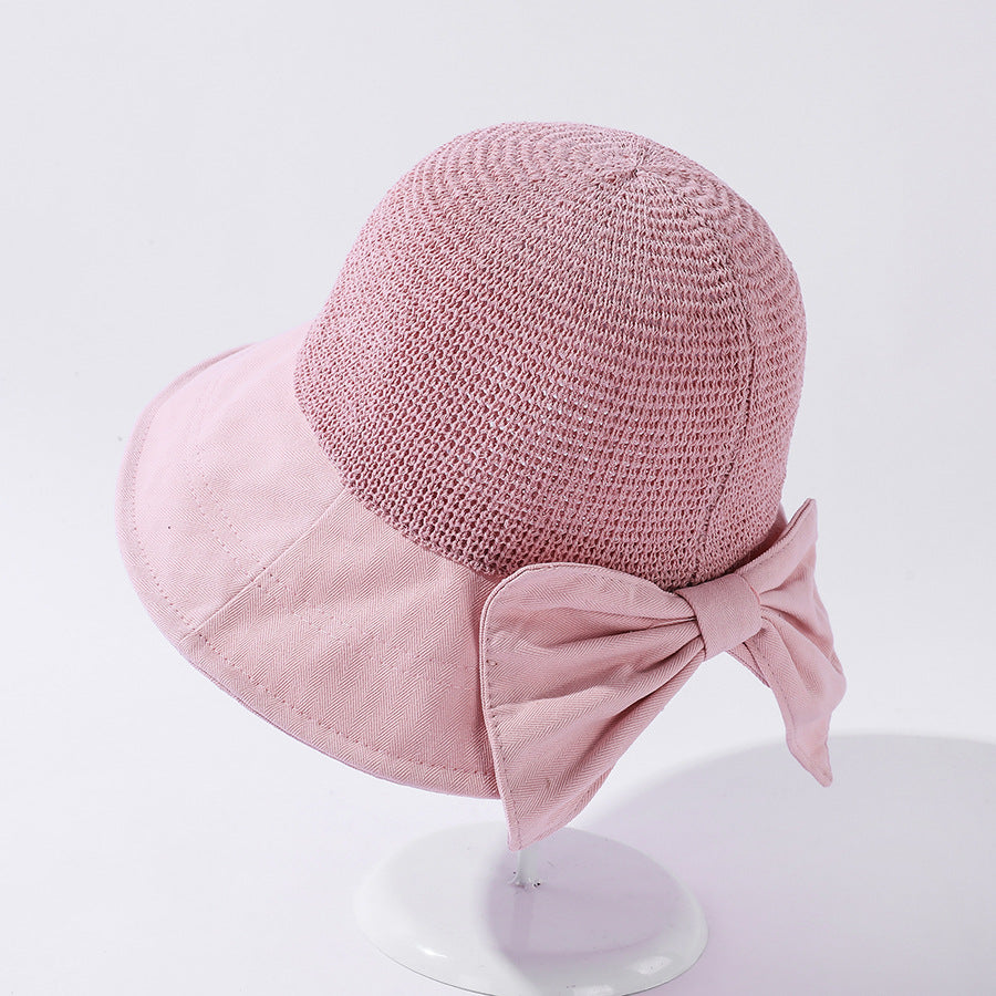 Korean Bow Sunshade Hat – Soulmate Streetwear Essential | same ANTHEM. - Pink / M（56-58cm）