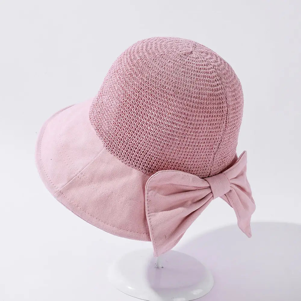Korean Bow Sunshade Hat – Soulmate Streetwear Essential | same ANTHEM. - Pink / M（56-58cm）