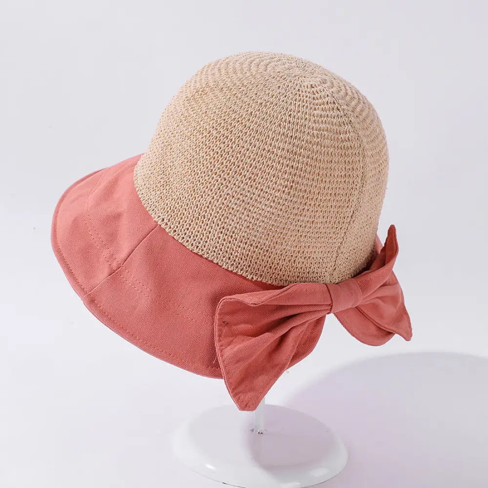 Korean Bow Sunshade Hat – Soulmate Streetwear Essential | same ANTHEM. - Orange / M（56-58cm）