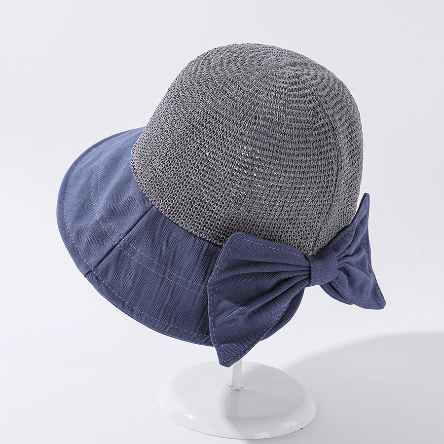 Korean Bow Sunshade Hat – Soulmate Streetwear Essential | same ANTHEM. - Blue / M（56-58cm）