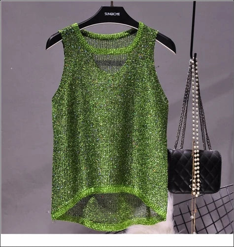 Korean Heart Cut Out Tank Top – same ANTHEM. Soulmate Streetwear - Green gold / One Size