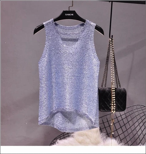 Korean Heart Cut Out Tank Top – same ANTHEM. Soulmate Streetwear - SKY BLUE / One Size