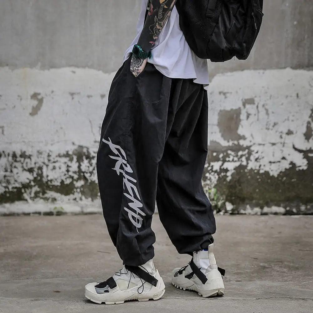 Korean Hip-Hop Harem Pants – Baggy Streetwear for Lovers & Friends | same ANTHEM - Black / L - Pants