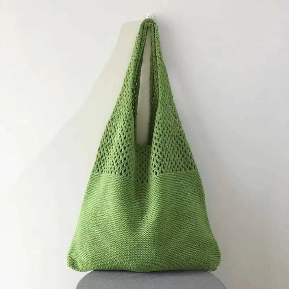 Korean Knitted Large Capacity Tote Bag – Soulmate Streetwear | same ANTHEM. - Green
