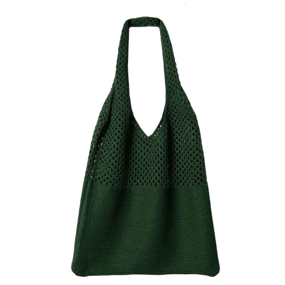 Korean Knitted Large Capacity Tote Bag – Soulmate Streetwear | same ANTHEM. - Dark Green