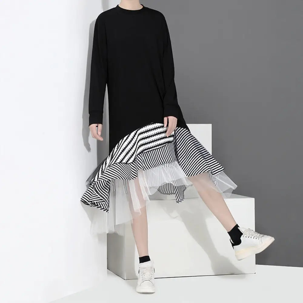 Korean Style Chiffon Autumn Dress – Romantic Streetwear | same ANTHEM